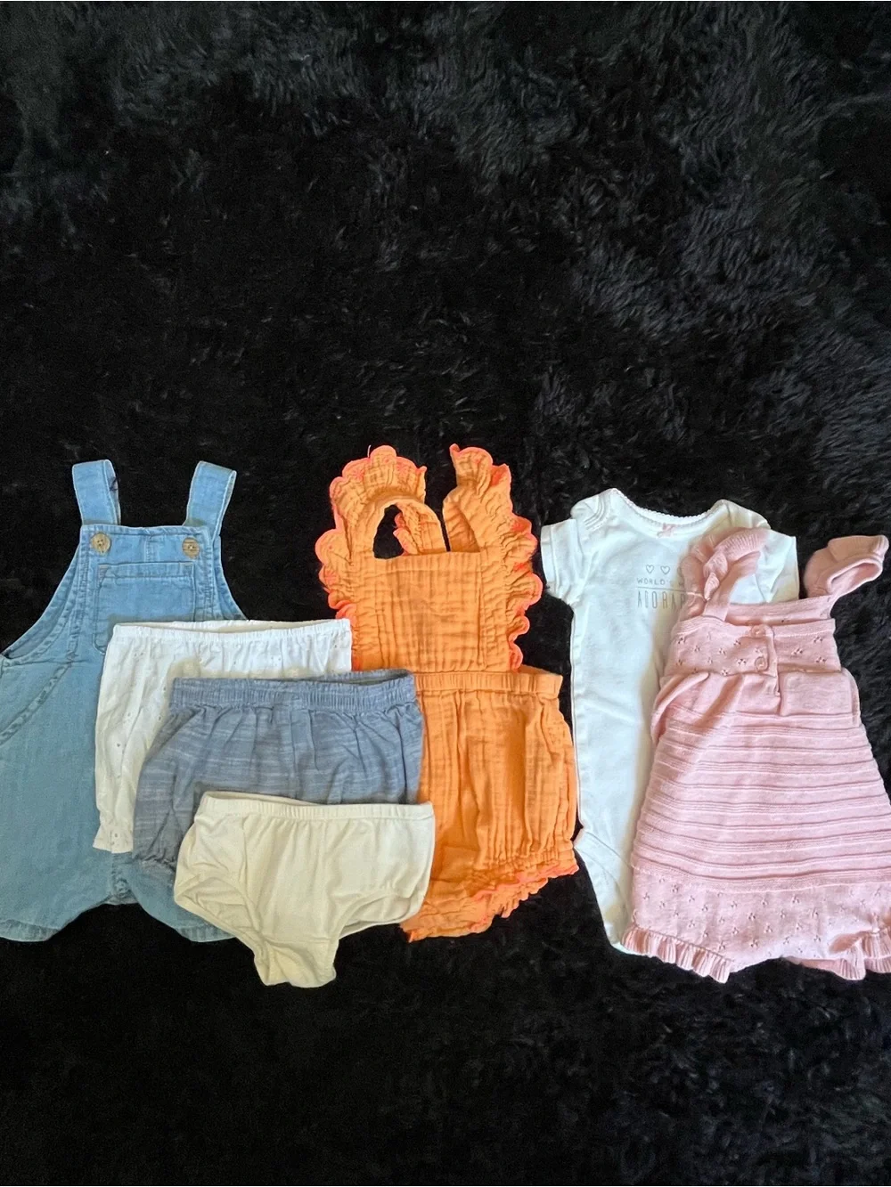 COTTON 6-9 Months Girl ORANGE 7 Piece Bundle. Live Show Listing. $10 auctions.